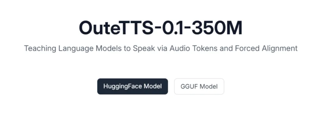 OuteTTS - 0.1 - 350M：用几秒钟音频AI克隆声音的黑科技