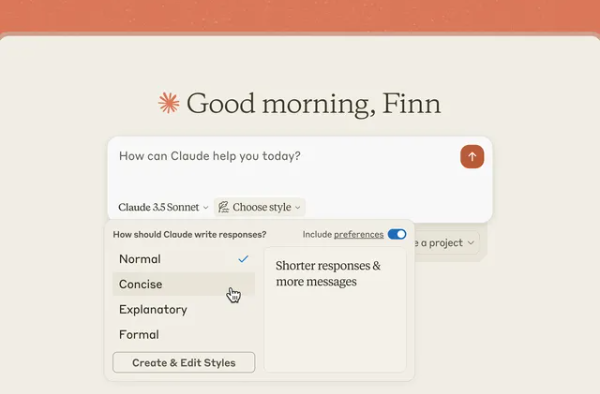 Anthropic的Claude AI新增个性化功能 用户可定制写作风格